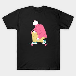 Skater Cat Cool T-Shirt